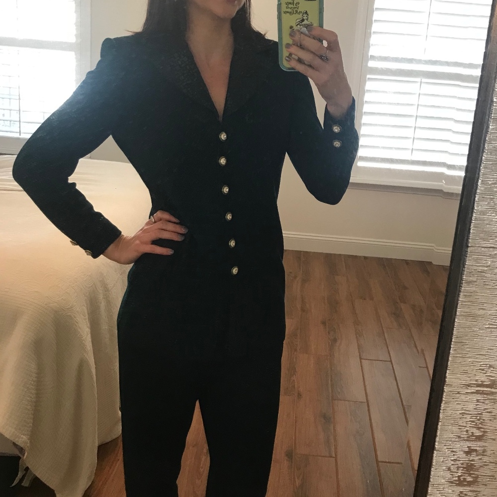 Dark Green 3-Piece Suit St. John Evening